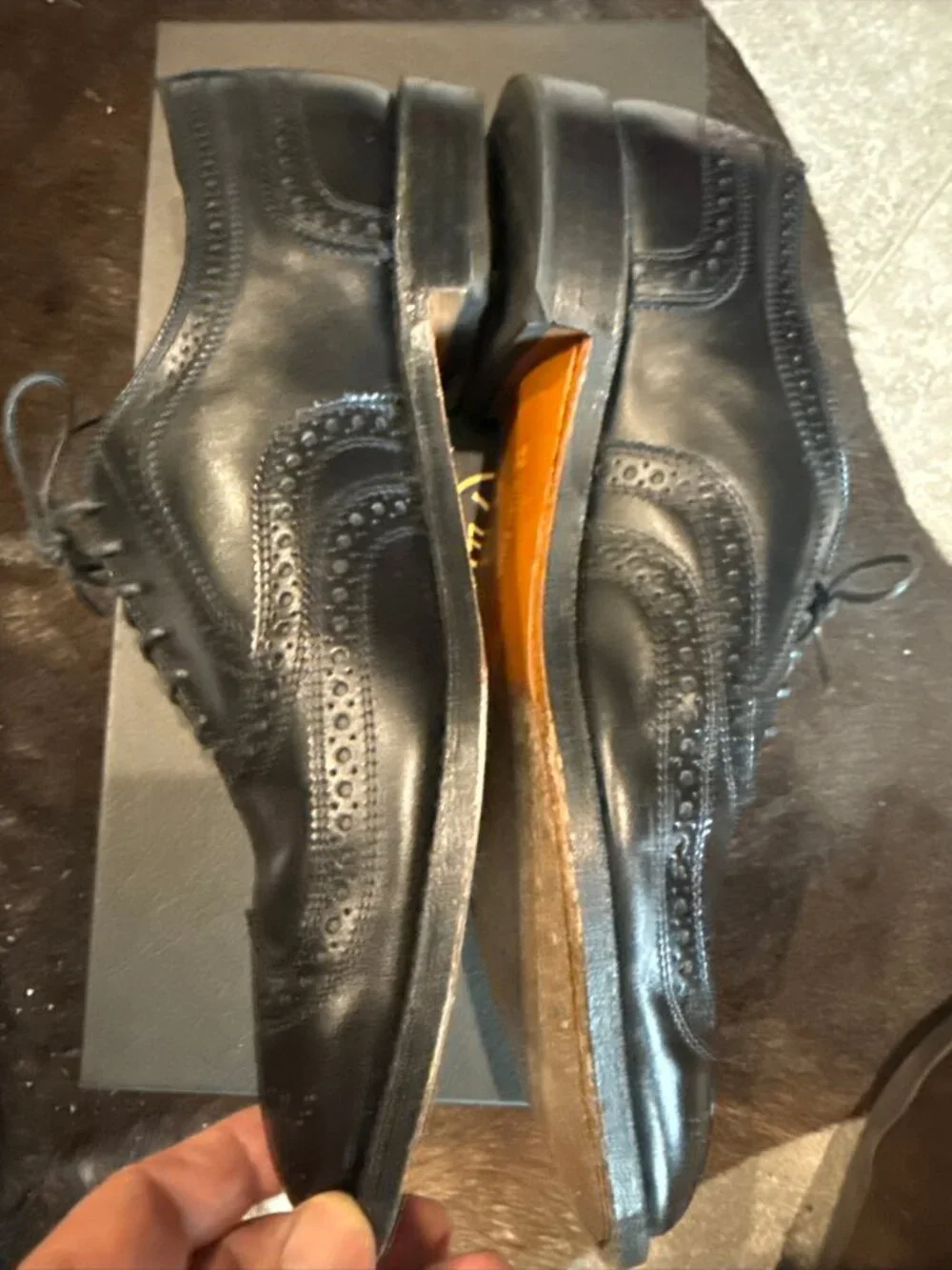 Allen Edmonds McAllister Wingtip Oxford Dress Shoes Black Mens Size 10.5D IOB